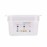 (6 pièces) CAMBRO | SafeTrak - Récipients en polypropylène GN 1/9 - laiteux - Hauteur : 100mm