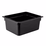 (6 stuks) Polycarbonaat GN-bak GN 1/2 - zwart - 8,9 liter - Diepte: 150mm