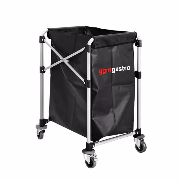 Wasgoedwagen - inklapbaar - 150 liter - Aluminium frame - Zwart