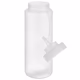 (6 pcs) Squeeze Sauce Bottle - Polyethylene (LDPE) - 1020ml - Ø 80mm - with Screw Top Cap - Clear