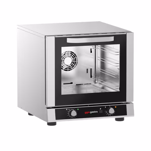 Elektrisch Heteluchtoven - Analoog - 4x 429x345mm - met stoomfunctie - incl. 4 bakplaten 429x345mm & plaathouders - compact
