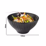 (6 stuks) Kom - AIKO - Melamine - 0,2 liter - Ø 115mm - Zwart