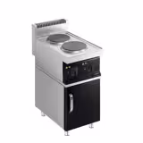 Cuisinière électrique - 4,6 kW - 2 plaques rondes - incl. soubassement avec 1 porte