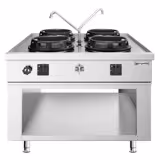 Gázüzemű wok tűzhely - sziget kivitel - 60 kW - 4 égős - 2 csaptelep