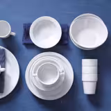 (12 pcs) BUDGETLINE - Cappuccino saucers - Ø145mm - White