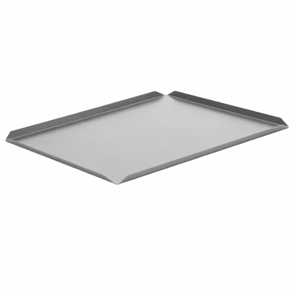 (5 stuks) Vitrineplateau - Aluminium - 600x400x10mm - zilver
