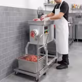 Köttkvarn – professionell – elektrisk - 600 kg/h - 3 kW - 236 varv/min - med kyl - med hjul - hålskiva 3,5 mm - golvmodell