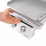 ROBAND | Grill kontaktowy / grill do hamburgerów – 3,1 kW – gładka powierzchnia górna i dolna – powierzchnia grillowania: 500 x 275 mm