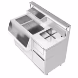 Table de préparation pour cocktails – inox – 1200 x 720 mm – avec 2 tiroirs
