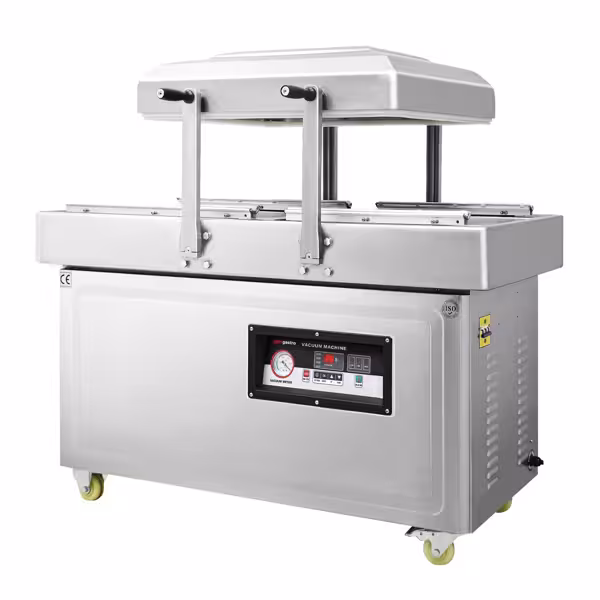 Commercial Double-Chamber Vacuum Sealer – 20 m³/hour - Dual 390 mm seal bars - Gas flush