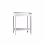 Edelstahl Arbeitstisch PREMIUM - 600x600mm - mit Grundboden