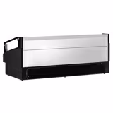 Szupermarket fagyasztó - 2580x1063 mm - 340 liter - üveg oldalfalak - fekete