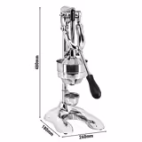Spremiagrumi manuale a leva - Acciaio inox AISI 304 - Inserto colino ottimizzato - 260x180x480mm