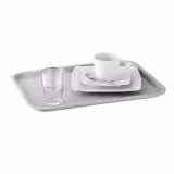 (6 pz) Vassoio fast food - Polipropilene - 410x305mm - Grigio - superficie texturizzata