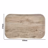 (12 stuks) CAMBRO | CENTURY™ - Glasvezel dienblad - rechthoekig - 530x370mm - Licht eiken houteffect - Glad