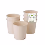 (60 szt.) Kubek wielorazowy - 400ml - Ø 95mm - BPA free, do zmywarki, do mikrofalówki, sztaplowane - Kremowobiały