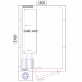 Scaffale in alluminio anodizzato - 1315x1800mm - Profondità: 460mm - con 4 ripiani - Portata: 600 kg