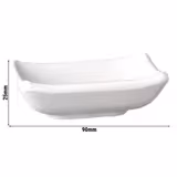 (6 pièces) Coupelles à sauce - ZEN - Melamine - 50 ml - 90 x 70 mm - Blanc