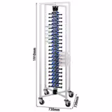 Carrello portapiatti - fino a 84 piatti - Ø 16-32cm - Richiudibile