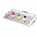 (4 pz) Vassoio da servizio - Acciaio inox - GN 1/1 - lucido