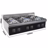 Aragaz pe gaz 6x arzatoare (36kW) cu flacara de veghe