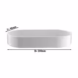 (6 pcs) Dessert Bowl - PERA - Porcelain - 200x90mm - White