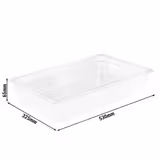 (6 pcs) Polypropylene Container - GN 1/1 - Translucent - 8.5 L - Height: 65 mm