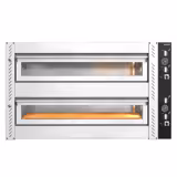 Electric Deck Pizza Oven - Twin Deck - Refractory Stone Deck - 9+9 - Ø 30cm (12") - Mechanical Controls - up to 450°C