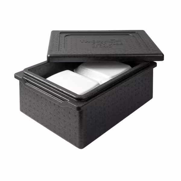 (5 pièces) THERMO FUTURE BOX | Boîte isotherme TAKE AWAY - 20 litres - Noir