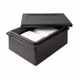 (5 Stück) THERMO FUTURE BOX | Thermobox TAKE AWAY - 20 Liter - Schwarz