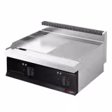 Commercial Electric Griddle - 13.8kW - Smooth/Ribbed Plate (half & half) - Cooking area: 795x535mm