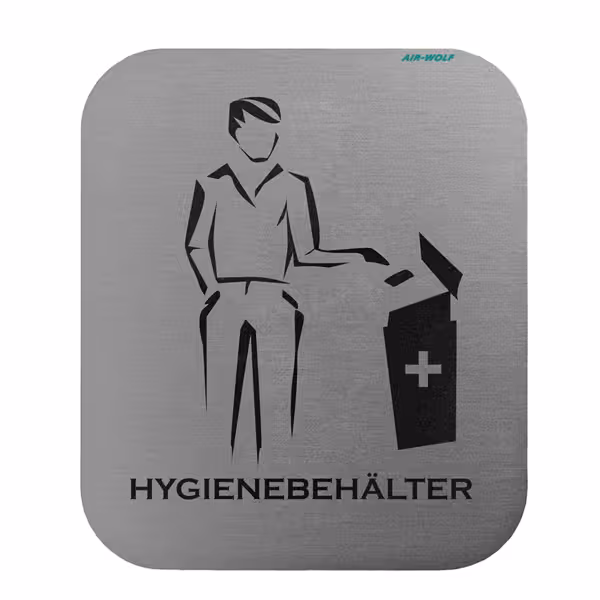 AIR-WOLF | Ovikyltti ”hygieniasäiliö” - itseliimautuva - ruostumaton teräs