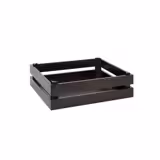 Cassetta in legno - SUPERBOX - Legno - Nero - Rettangolare - 350x290mm - Altezza: 105mm - compatibile con GN 1/2