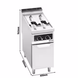 Dubbele elektrische friteuse - 7+7 liter - 16 kW - digitale bediening - Bflex Digital