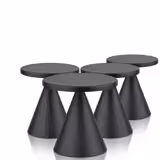(4 ks) Stolní LED lampa - CONE MINI - nabíjecí - IP54 - stmívatelná ve 3 krocích - Ø 130 mm - černá