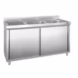 Chiuvetă tip dulap 1,8 m - 2 cuve în partea dreaptă L 50 x B 40 x T 25 cm