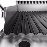 Gas lavasteengrill - 5,5kW - 400mm - Kantelbaar grillrooster - Tafelmodel - RVS