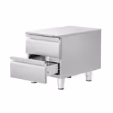 Cassettiera PREMIUM - in acciaio inox AISI 304 - con 2 cassetti - 400x560mm