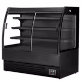 Přístěnný chladicí regál - 1 500 mm - 480 l - od 1 do 5 °C - s 2 skleněnými posuvnými dveřmi, s dvojitým zasklením & 3 policemi - černá