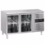 Kylbänk för drycker ECO - 1,36 x 0,7 m - med 2 glasdörrar