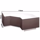 Hoek-Kassa-sectie RIGA & plank achterzijde - 1750x990x920mm - 90° Binnen