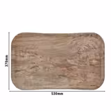 (12 stuks) CAMBRO | CENTURY™ - Glasvezel dienblad - rechthoekig - 530x370mm - Licht olijf houteffect - Glad