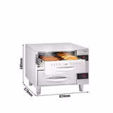 Armadio scaldavivande - 4 kW - GN 1/1 - con 2 cassetti - 824x578x680mm