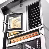 Elettrico Forno a convezione professionale per panetteria e pasticceria con umidificatore - Touch screen - 6x EN 600x400 & Forno pizza - 4x EN 600x400 o 2x EN 600x800 - incl. Armadio di lievitazione a 2 colonne & Portateglie EN