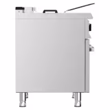 Free Standing Electric Twin Tank Fryer - 28kW - Electronic control - with drain tap - incl. substructure with 2 doors