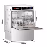 Tezgah Altı 35x35 cm Sepetli Bardak Yıkama Makinesi - Dokunmatik Panel - 3,30kW - Tahliye – Deterjan – Parlatıcı Pompalı