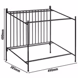 Supporto per buffet - Nero - 490x385mm - Altezza: 480mm - compatibile con GN 1/1 & GN 1/2 - con antiscivolo