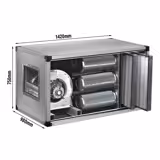 Commercial kitchen extract air cleaning unit with motor - 4,600 m³/h - With pre-filter and activated carbon filter