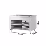 Banco buffet professionale refrigerato COPENAGHEN - 1240mm - con piano refrigerato - Acciaio inox