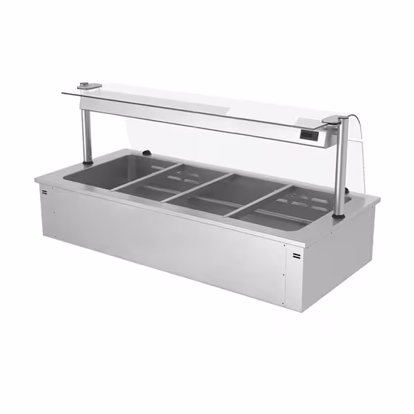 Ankastre Benmari - 1500mm - 4x GN 1/1 - 2,92 kW - Cam siperlikli